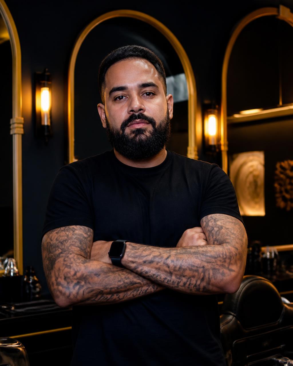 Léo, barbeiro da Marrento's Barbearia